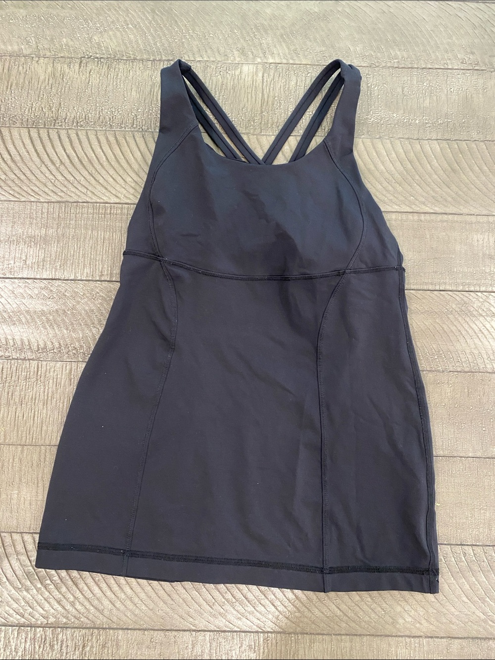 lululemon athletica Black One-Piece workout Tank with Strappy Back